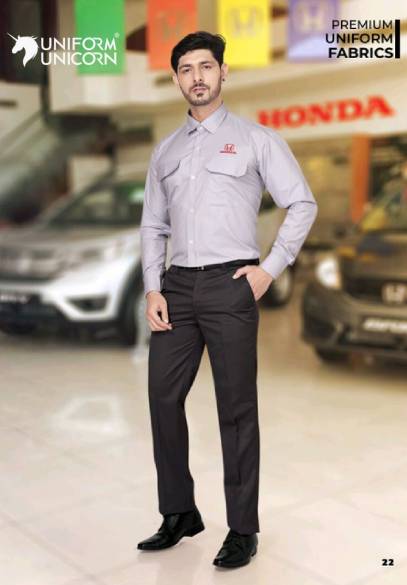 Honda Sales Manager Staff Uniform With Grey Shirt And Black Pant Color Manufacturers,Suppliers, Exporters in Surat
